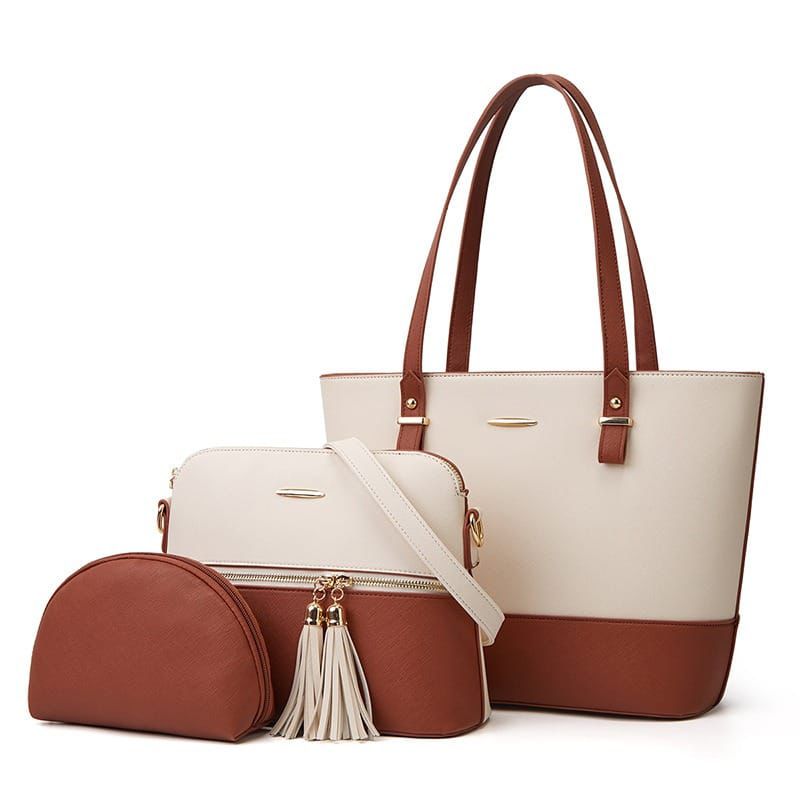 Classic Charm 3-in-1 Colorblock Handbag Set (ZTS CR 018) AK_Studio