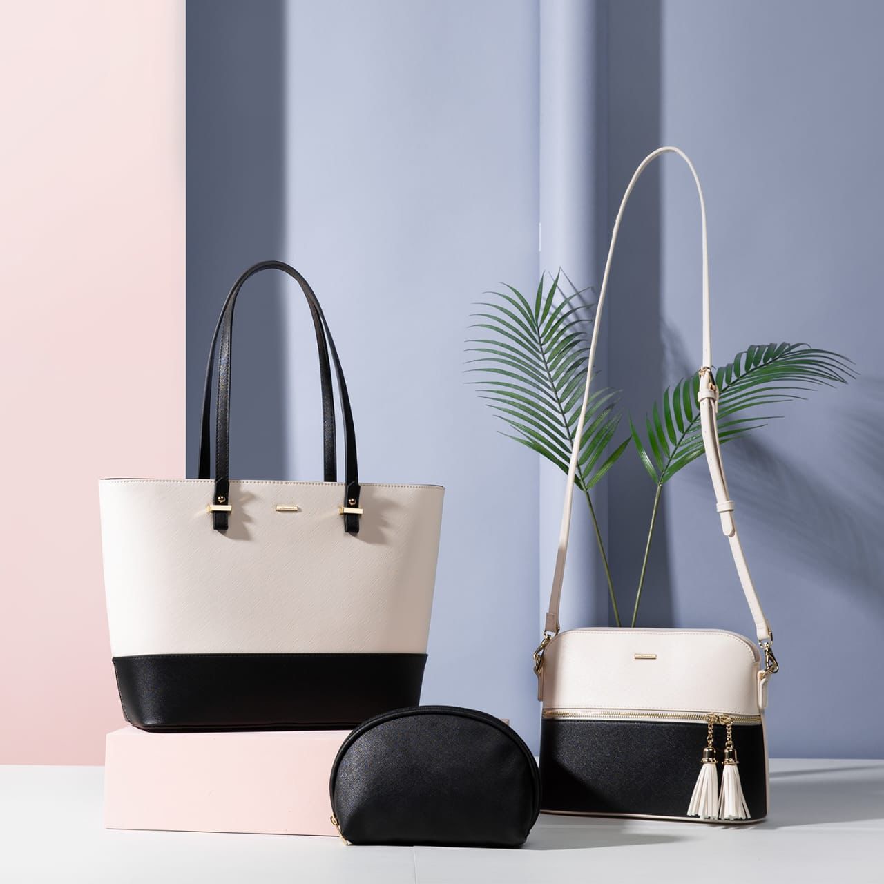 Classic Charm 3-in-1 Colorblock Handbag Set (ZTS CR 018) AK_Studio