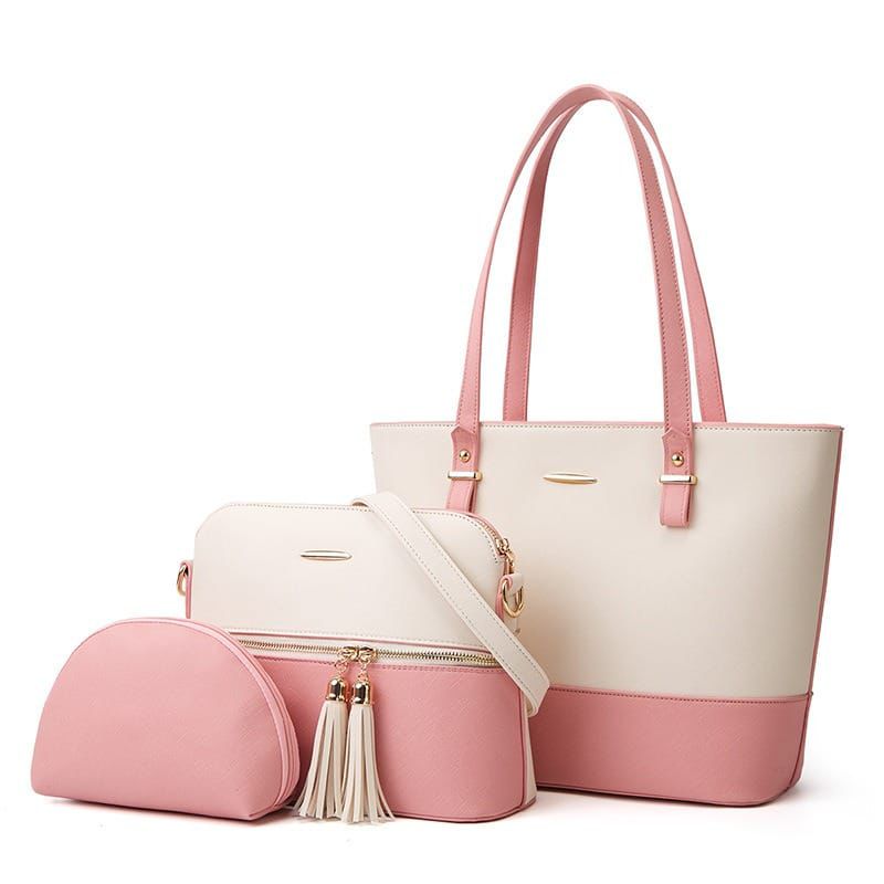 Classic Charm 3-in-1 Colorblock Handbag Set (ZTS CR 018) AK_Studio