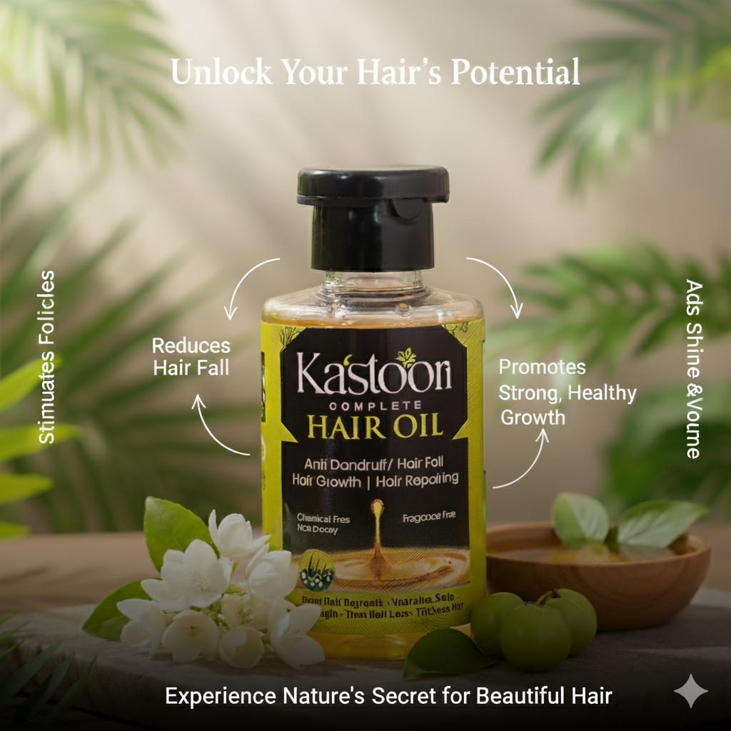 "Kastoori Complete Hair Oil – The Ultimate Elixir for Thick, Shiny, and Nourished Hair" My Store