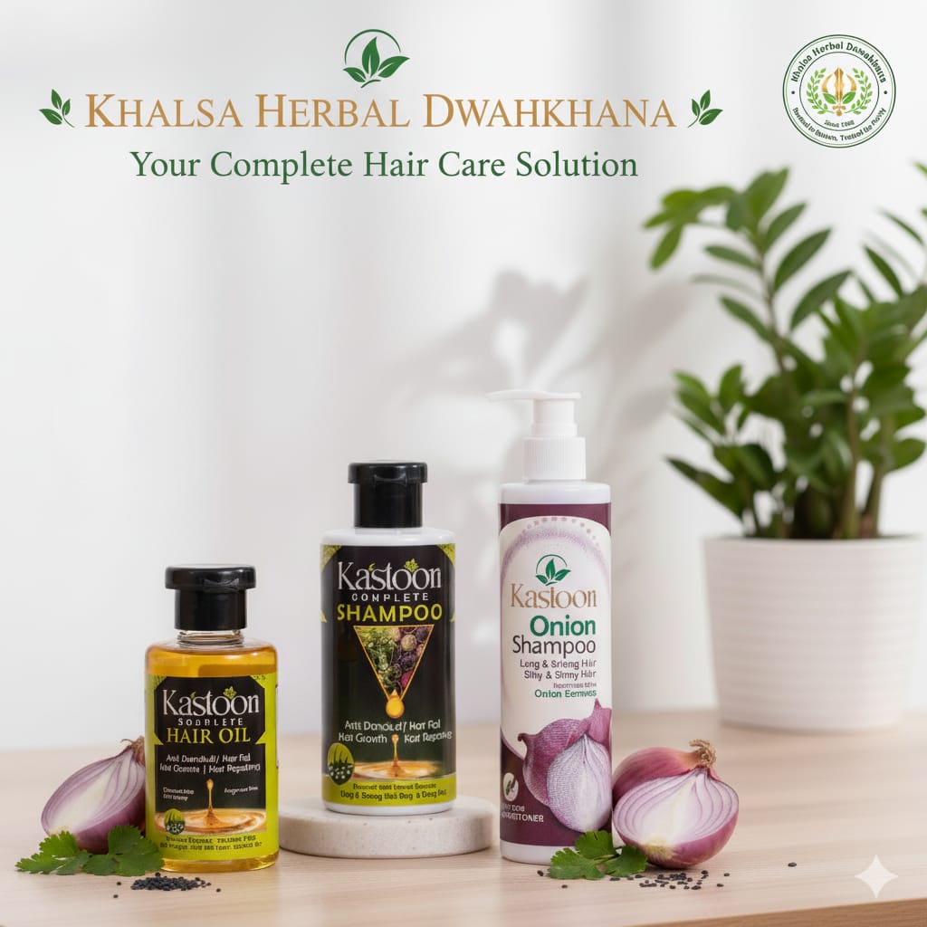 **Kastoori Hair Care Combo (Pack of 3) – Complete Hair Oil & Shampoo + Onion 🌰 Shampoo for Strong, Shiny & Healthy Hair Naturally** My Store